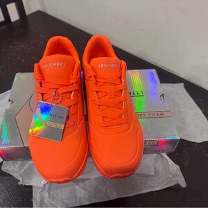 Skechers Vibrant Orange Street Sneakers